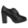 Ankle Boot Moleca Salto Alto Tratorada Feminina – Preto