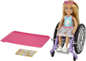 Barbie Boneca Chelsea Cadeira de Rodas Rosa