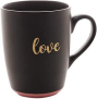 Caneca Cerâmica Love Preto Matt/rosa 340ml