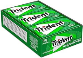 Chiclete Trident Menta Sem Açúcar – Caixa com 21 unid. de 8g