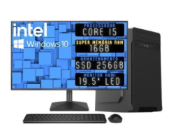 Computador Completo 3green 3D-088, Intel Core i5, 16GB RAM, 256GB SSD, Monitor LED 19.5″, Windows 10