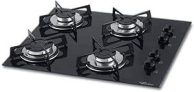 Fischer Cooktop Gás 4 Bocas Mesa Vidro Preta Bivolt 1519-5713