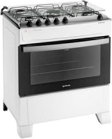 Fogão 5 Bocas Branco com Mesa Inox Atlas Atenas Bivolt