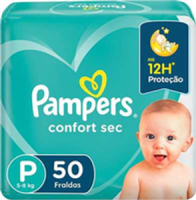 Fralda Pampers Confort Sec P 50 unidades