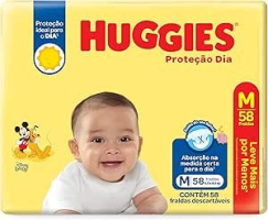 Huggies Fralda Proteção Dia Tam. M – 58 fraldas