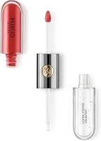 Kiko Milano, Unlimited Double Touch, Batom E Gloss Incolor, Cor 115 Fire Red