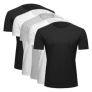 Kit Camiseta Básica Masculina c/ 5 Peças – Preto+Branco