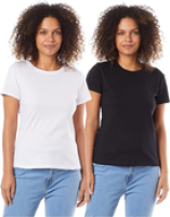 Kit Com 2 Camisetas Femininas Básicas