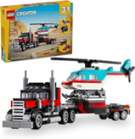 LEGO Set LEGO Creator 31146 Camião de Plataforma com Helicóptero 270 peças