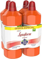 Lysoform Original, Desinfetante Líquido, Limpeza Pesada e Eficiente, 4 unidades de 1l