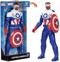 Marvel, Boneco Capitão América Mighty Hero Series, Azul