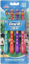 Oral B Kids, Escova de Dentes Infantil, Para uma Limpeza Completa, Cerdas Suaves, 4 Unidades, Multicolor