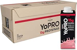 Pack YoPRO Bebida Láctea UHT Morango 15g de Proteínas 250ml -24 Unidades