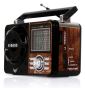 Rádio Retro Vintage Bluetooth Portátil Am Fm Mp3 Usb Marrom