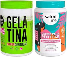 Salon Line, Kit Creme Definição Máxima+Gelatina Super Definição 1kg