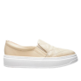 Slip On Beira Rio Casual Matelassê Feminino – Creme+Branco