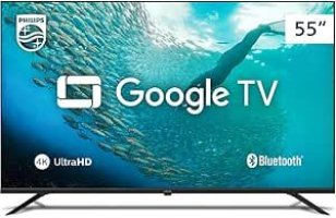 Smart TV Philips 55″ 4K HDR 55PUG7019/78, Google TV, Comando de Voz