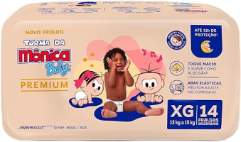 Turma da Mônica Baby Premium Jumbo XG 14 Unidades