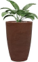 Vaso Polietileno Para Plantas Jardim Sala Luxo Cone Bojo 1 Com Prato (Marrom)