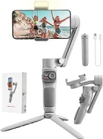 Zhiyun Smooth Q3 Smartphone Estabilizador Gimbal Portátil de 3 eixos com Tripod Vlog LED Fill Light Compatível com iPhone 12 11 PRO MAX X XR XS Smartphone com controle gestos e rastreamento objetos